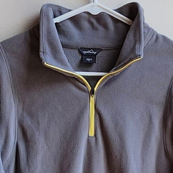 Eddie Bauer Gray Quarter Zip Fleece Pullover Size XL - Picture 4 of 15